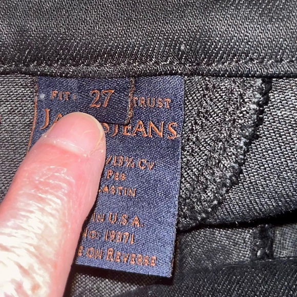 James Jeans "Twiggy" Shiny Dancer Black Oil Slick Skinny Jeans, size 27 - Picture 5 of 11